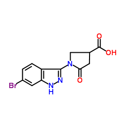 1-(6-bromo-1H-indazol-3-yl)-5-oxopyrrolidine-3-carboxylic acid Structure