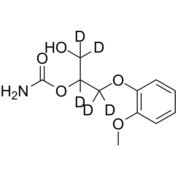 1-Descarbamoyl-2-carbamoyl Methocarbamol-d5结构式