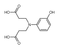 3-[N-(2-carboxyethyl)-N-(3-hydroxyphenyl)amino]propionic acid结构式