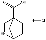 2-Azabicyclo[2.2.1]heptane-4-carboxylic acid, hydrochloride (1:1)结构式