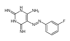 5-[(3-fluorophenyl)diazenyl]pyrimidine-2,4,6-triamine结构式