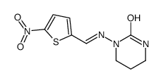 1-[(5-nitrothiophen-2-yl)methylideneamino]-1,3-diazinan-2-one结构式