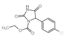 ethyl 5-(4-chlorophenyl)-2,4-dioxo-imidazolidine-1-carboxylate Structure