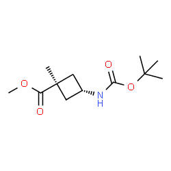 methyl cis-3-{[(tert-butoxy)carbonyl]amino}-1-methylcyclobutane-1-carboxylate Structure
