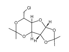 6-chloro-O1,O2,O3,O5-diisopropylidene-α-D-6-deoxy-glucofuranose结构式