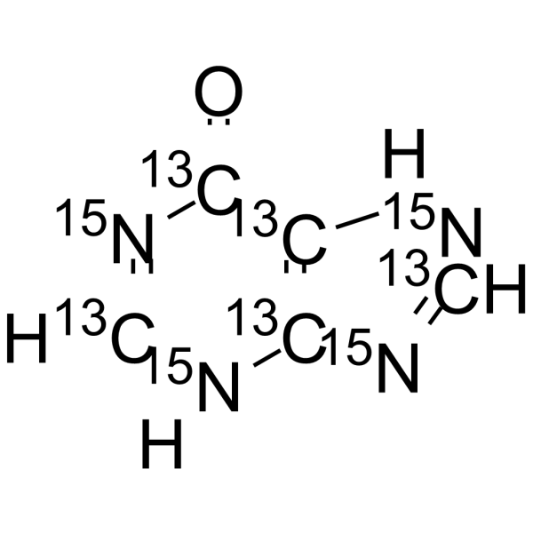 Hypoxanthine-13C5,15N4 Structure