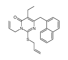 5-ethyl-6-(naphthalen-1-ylmethyl)-3-prop-2-enyl-2-prop-2-enylsulfanylpyrimidin-4-one结构式