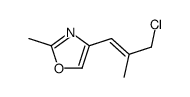 4-(3-chloro-2-methylprop-1-enyl)-2-methyl-1,3-oxazole Structure