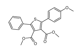 2-(4-methoxy-phenyl)-5-phenyl-thiophene-3,4-dicarboxylic acid dimethyl ester结构式