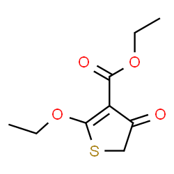 3-Thiophenecarboxylicacid,2-ethoxy-4,5-dihydro-4-oxo-,ethylester(9CI) Structure