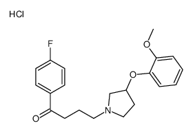 1-(4-fluorophenyl)-4-[3-(2-methoxyphenoxy)pyrrolidin-1-yl]butan-1-one,hydrochloride Structure