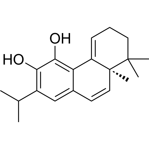 (R)-2-Isopropyl-8,8,8a-trimethyl-6,7,8,8a-tetrahydrophenanthrene-3,4-diol Structure