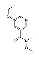 3-Pyridinecarboxamide,5-ethoxy-N-methoxy-N-methyl-(9CI) picture