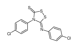 4-(4-chlorophenyl)-5-(4-chlorophenyl)imino-1,2,4-dithiazolidine-3-thione Structure