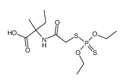 2-[2-(Diethoxy-thiophosphorylsulfanyl)-acetylamino]-2-methyl-butyric acid结构式