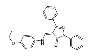 (4Z)-4-[(4-ethoxyanilino)methylidene]-2,5-diphenylpyrazol-3-one Structure