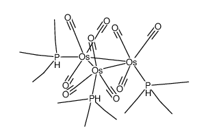 1,2,3-{Os3(CO)9(P(C2H5)3)3}结构式