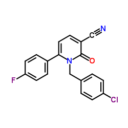 1-(4-Chlorobenzyl)-6-(4-fluorophenyl)-2-oxo-1,2-dihydro-3-pyridinecarbonitrile结构式
