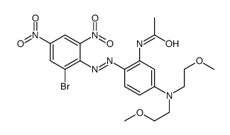 N-[5-[bis(2-methoxyethyl)amino]-2-[(2-bromo-4,6-dinitrophenyl)azo]phenyl]acetamide Structure