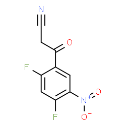 BENZENEPROPANENITRILE, 2,4-DIFLUORO-5-NITRO-B-OXO- structure