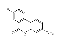 6(5H)-Phenanthridinone,3-amino-8-bromo-结构式