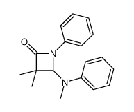 3,3-dimethyl-4-(N-methylanilino)-1-phenylazetidin-2-one Structure