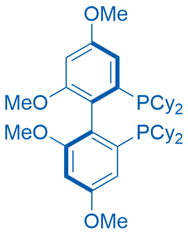 (1R)-(4,4',6,6'-Tetramethoxy-[1,1'-biphenyl]-2,2'-diyl)bis(dicyclohexylphosphane) Structure