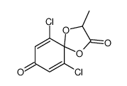 6,10-dichloro-2-methyl-1,4-dioxaspiro[4.5]deca-6,9-diene-3,8-dione结构式