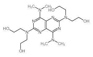 Ethanol,2,2',2'',2'''-[[4,8-bis(dimethylamino)pyrimido[5,4-d]pyrimidine-2,6-diyl]dinitrilo]tetrakis- Structure