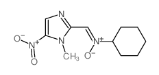 cyclohexyl-[(1-methyl-5-nitro-imidazol-2-yl)methylidene]-oxido-azanium结构式