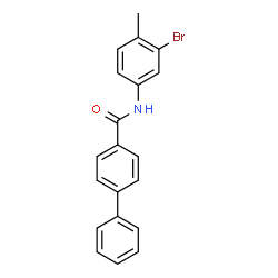 N-(3-bromo-4-methylphenyl)[1,1'-biphenyl]-4-carboxamide结构式