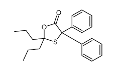 4,4-diphenyl-2,2-dipropyl-1,3-oxathiolan-5-one structure