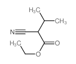 Butanoic acid,2-cyano-3-methyl-, ethyl ester structure