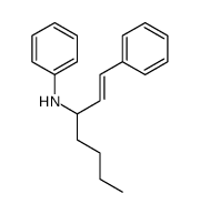 N-(1-phenylhept-1-en-3-yl)aniline Structure