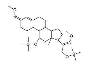 11,21-Bis[(trimethylsilyl)oxy]pregn-4-ene-3,20-dione bis(O-methyloxime )结构式