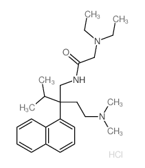 2-diethylamino-N-[2-(2-dimethylaminoethyl)-3-methyl-2-naphthalen-1-yl-butyl]acetamide结构式