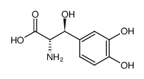 L-threo-3-(3,4-dihydroxyphenyl)serine结构式