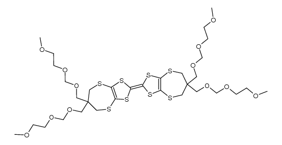 2-[6',6'-Bis(methoxyethoxymethoxymethyl)-6',7'-dihydro-5'H-[1,3]dithiolo[4,5-b][1,4]dithiepin-2'-ylidene]-6,6-bis(methoxyethoxymethoxymethyl)-6,7-dihydro-5H-[1,3]dithiolo[4,5-b][1,4]dithiepine Structure