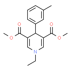 Dimethyl 1-ethyl-4-(3-methylphenyl)-1,4-dihydro-3,5-pyridinedicarboxylate Structure