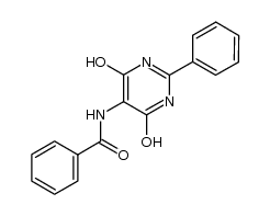 5-benzoylamino-2-phenyl-1H-pyrimidine-4,6-dione结构式