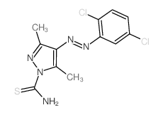 4-(2,5-dichlorophenyl)diazenyl-3,5-dimethyl-pyrazole-1-carbothioamide结构式