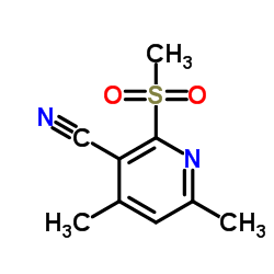 2-Methanesulfonyl-4,6-dimethyl-nicotinonitrile结构式