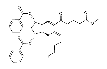 (1R,3S,4S,5R)-4-((E)-7-methoxy-3,7-dioxohept-1-en-1-yl)-5-((Z)-oct-2-en-1-yl)cyclopentane-1,3-diyl dibenzoate结构式