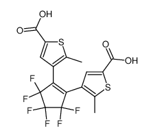 1,2-bis(2'-methyl-5'-(carboxylic acid)-3'-thienyl) perfluorocyclopentene Structure