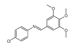 N-(4-chlorophenyl)-1-(3,4,5-trimethoxyphenyl)methanimine结构式