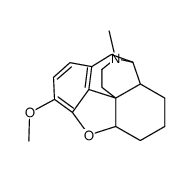 4,5α-Epoxy-3-methoxy-17-methylmorphinan结构式