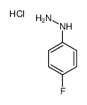 (4-fluorophenyl)Hydrazine,hydrochloride结构式