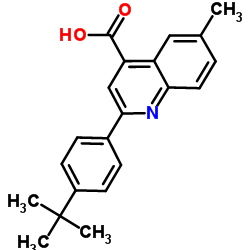 6-Methyl-2-[4-(2-methyl-2-propanyl)phenyl]-4-quinolinecarboxylic acid结构式