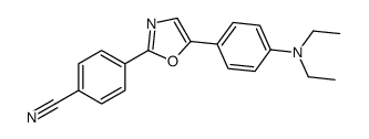 4-[5-[4-(diethylamino)phenyl]-1,3-oxazol-2-yl]benzonitrile Structure