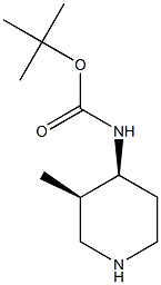 3-甲基-4-BOC氨基-哌啶结构式